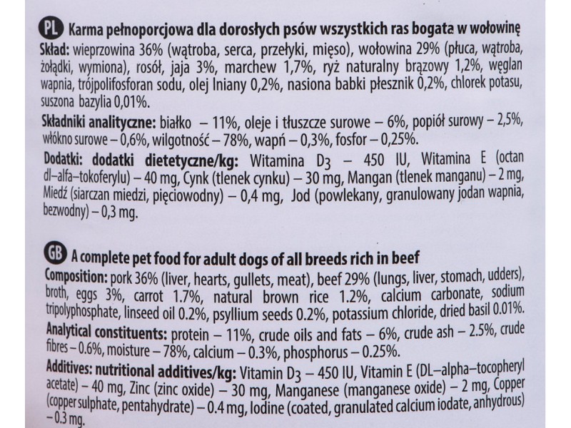 DOLINA NOTECI Premium Beef - Wet dog food - 400 g AMABEZKAR3258 – DOLINA NOTECI Храна за кучета