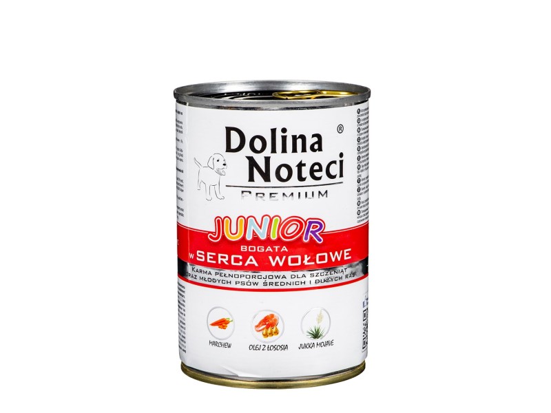DOLINA NOTECI Premium Junior Rich in beef hearts - Wet dog food - 400 g AMABEZKAR3254 – DOLINA NOTECI Храна за кучета