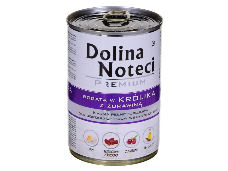 DOLINA NOTECI Premium Rich in rabbit and cranberry - wet dog food - 400 g DLZDNTKMP0152 – DOLINA NOTECI Храна за кучета