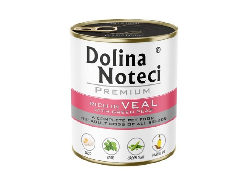 DOLINA NOTECI Premium rich in veal with green peas – wet dog food – 800g DLPDNTKAM0025 – DOLINA NOTECI Храна за кучета