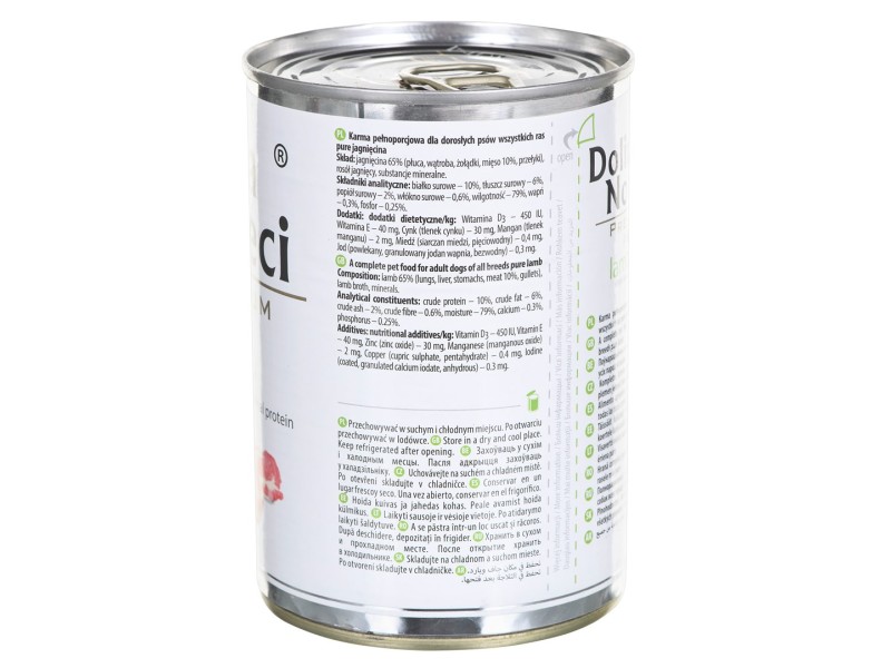 Dolina Noteci Premium Pure Lamb - wet dog food - 400g DLZDNTKMP0034 – DOLINA NOTECI Храна за кучета
