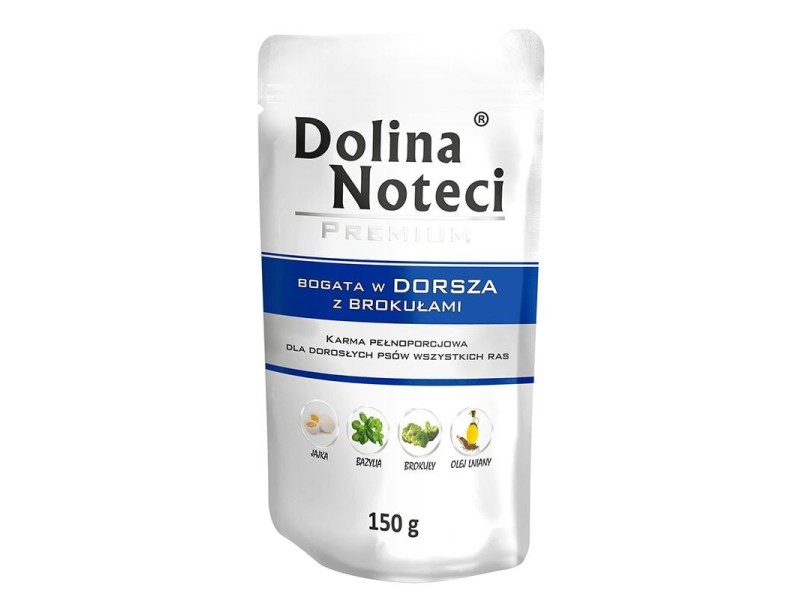 Dolina Noteci Premium rich in cod with broccoli - wet dog food - 150g DLZDNTKMP0016 – DOLINA NOTECI Храна за кучета