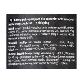Dolina Noteci Rafi Junior with veal, cranberry, and blueberry - Wet dog food 400 g