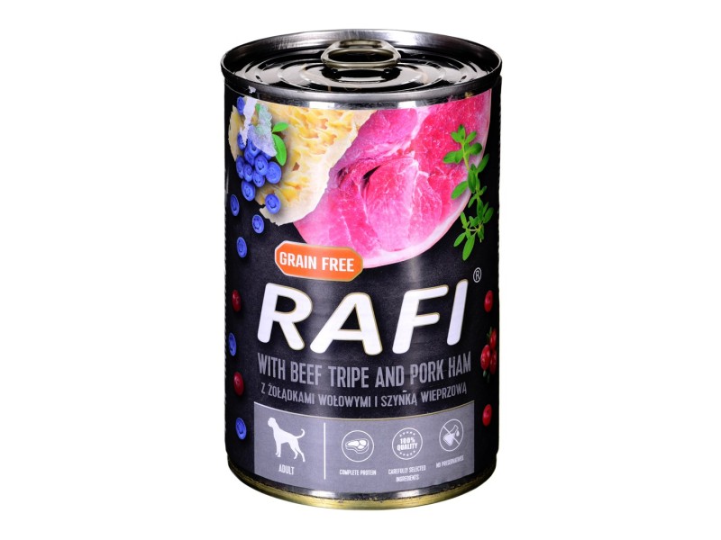 Dolina Noteci Rafi beef stomachs with ham - wet dog food - 400g DLZDNTKMP0131 – DOLINA NOTECI Храна за кучета
