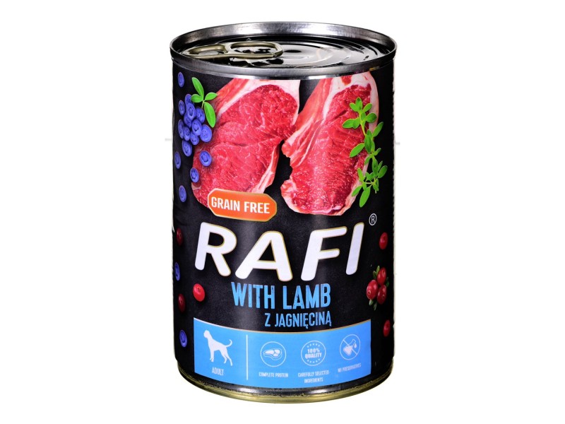 Dolina Noteci Rafi with lamb, cranberry and blueberry - wet dog food - 400g DLZDNTKMP0123 – DOLINA NOTECI Храна за кучета