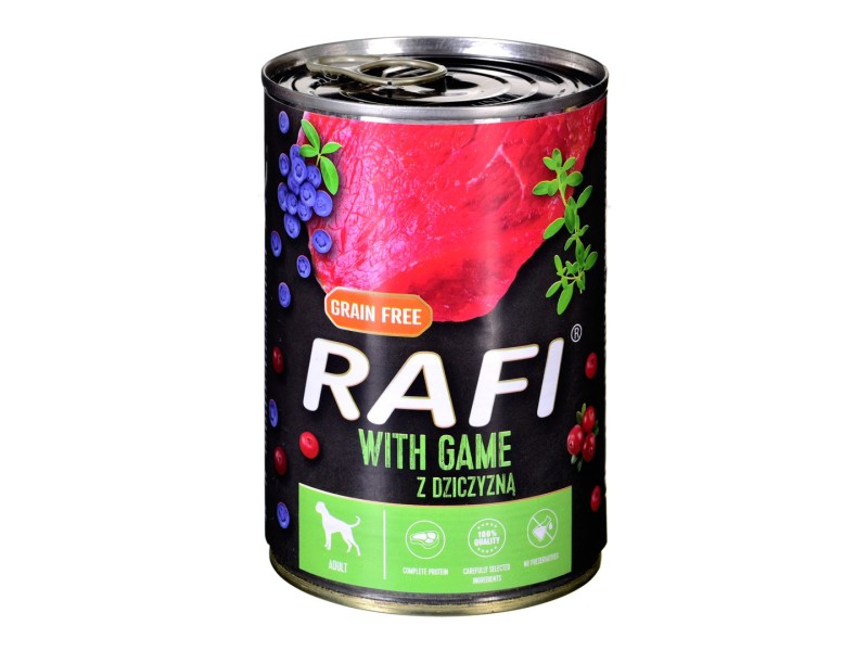 Dolina Noteci Rafi with venison, cranberries and blueberries - wet dog food - 400g DLZDNTKMP0127 – DOLINA NOTECI Храна за кучета