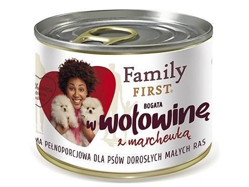 FAMILY FIRST Adult Beef with carrot - Wet dog food - 200 g FF-19062 – Family FIRST Храна за кучета