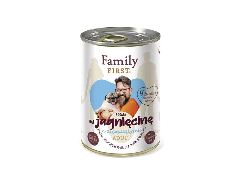 FAMILY FIRST Adult Lamb with potato - Wet dog food - 400 g FF-19038 – Family FIRST Храна за кучета