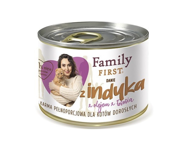 FAMILY FIRST Adult Turkey dish - wet cat food - 200g FF-19101 – Family FIRST Храна за кучета