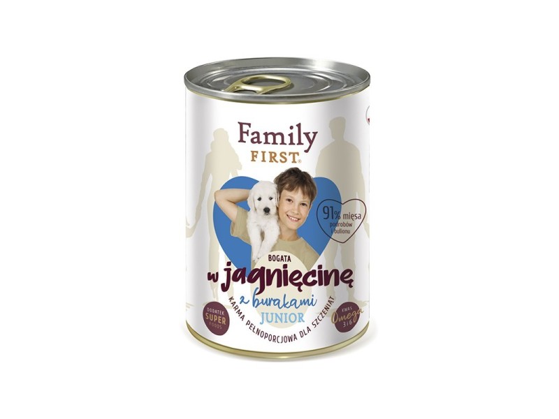 FAMILY FIRST Junior Lamb with beets - Wet dog food - 400 g FF-19082 – Family FIRST Храна за кучета