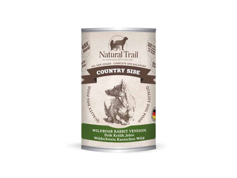 NATURAL TRAIL Country Side Wild Boar Rabbit Deer - Wet Dog Food - 400 g DLPNTUKAM0022 –  Храна за кучета