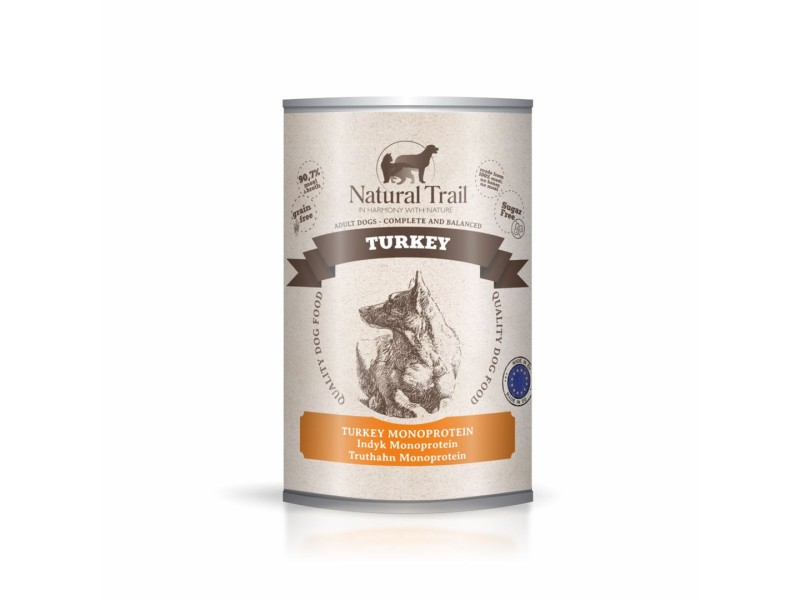 NATURAL TRAIL Turkey - wet dog food - 400g DLPNTUKAM0028 –  Храна за кучета