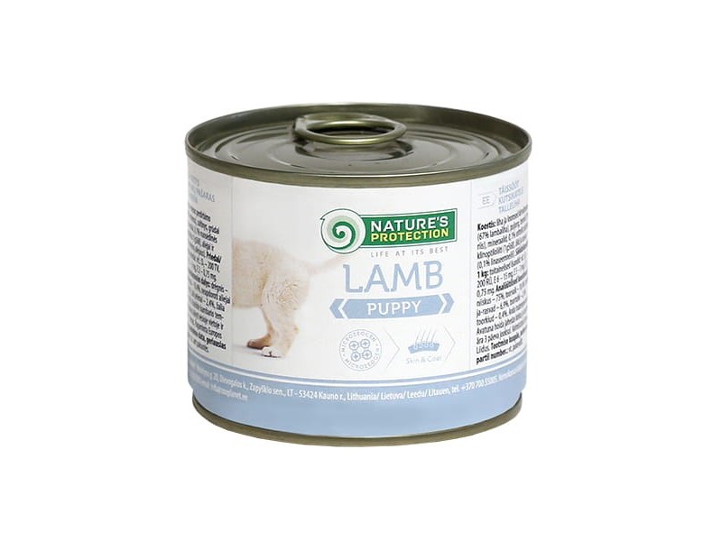 NATURES PROTECTION Puppy Lamb - wet food for puppies - 200 g DLPNPOKAM0001 –  Храна за кучета