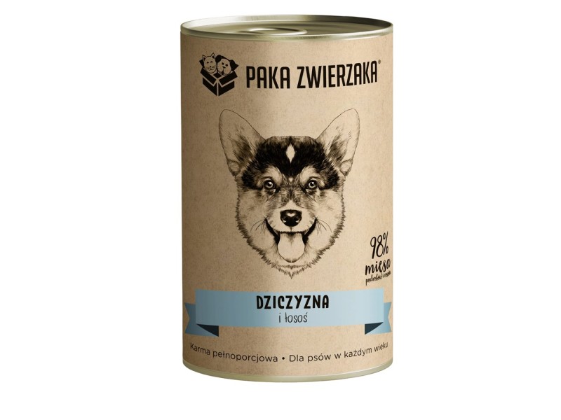 PAKA ZWIERZAKA Game and salmon - wet dog food - 400g DLPPZWKAM0002 –  Храна за кучета