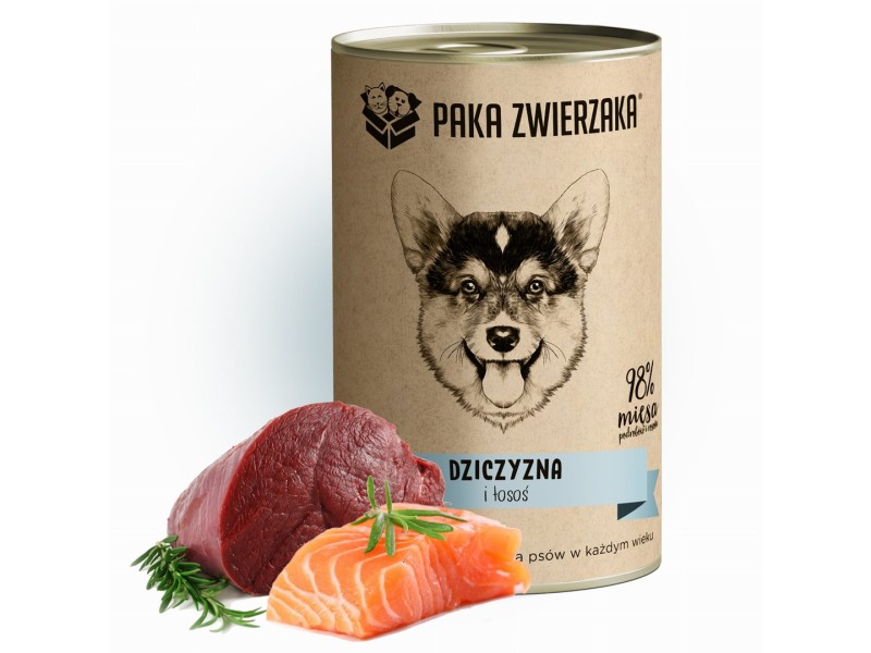 PAKA ZWIERZAKA Game and salmon - wet dog food - 400g DLPPZWKAM0002 –  Храна за кучета