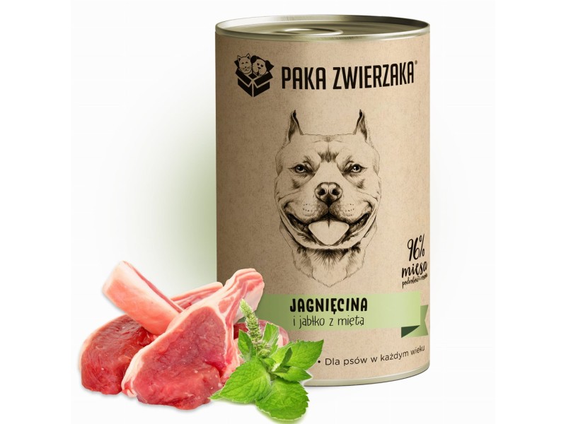 PAKA ZWIERZAKA Lamb and apple with mint - wet dog food - 400g PAKA ZWIERZAKA Lamb and apple with mint - wet dog food - 400g DLPPZWKAM0001 – Храна за кучета