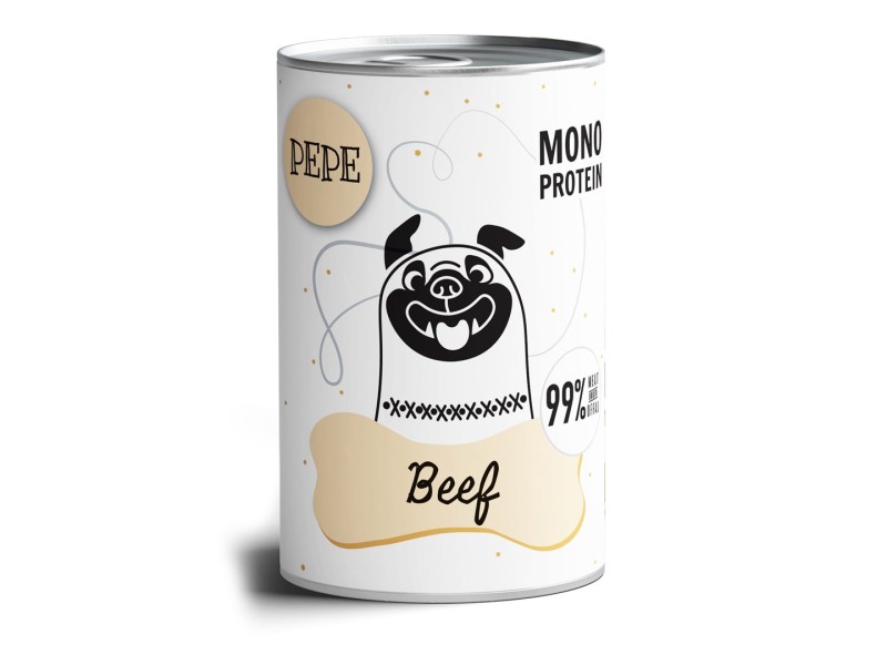 PAKA ZWIERZAKA Pepe Beef - wet dog food - 400g DLPPZWKAM0011 –  Храна за кучета