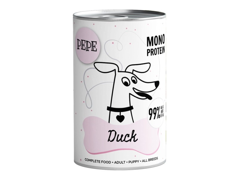 PAKA ZWIERZAKA Pepe Duck - wet dog food - 400g PAKA ZWIERZAKA Pepe Duck - wet dog food - 400g DLPPZWKAM0017 – Храна за кучета