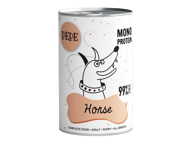 PAKA ZWIERZAKA Pepe Horse - wet dog food - 400g DLPPZWKAM0016 –  Храна за кучета