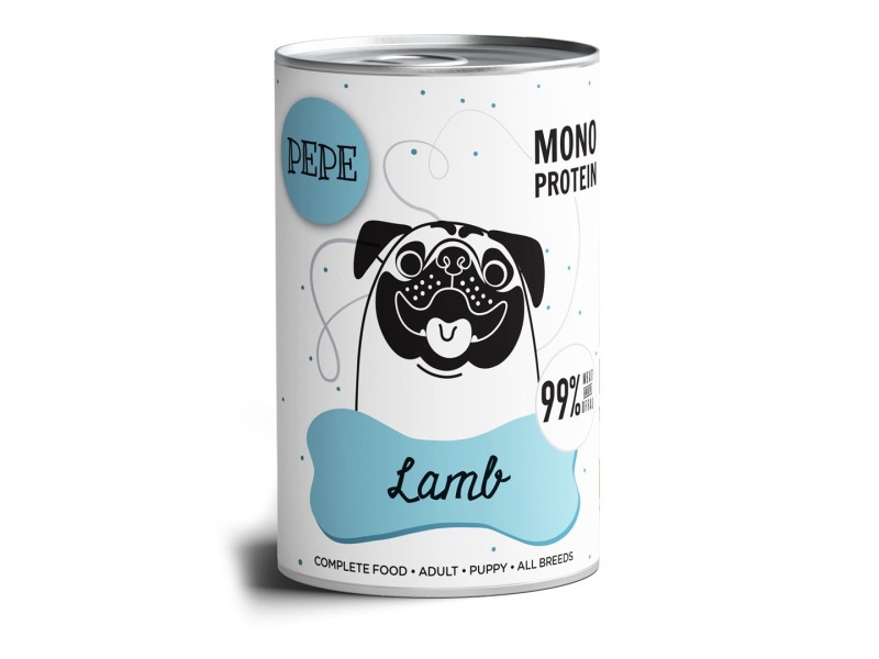 PAKA ZWIERZAKA Pepe Lamb - wet dog food - 400g DLPPZWKAM0013 –  Храна за кучета