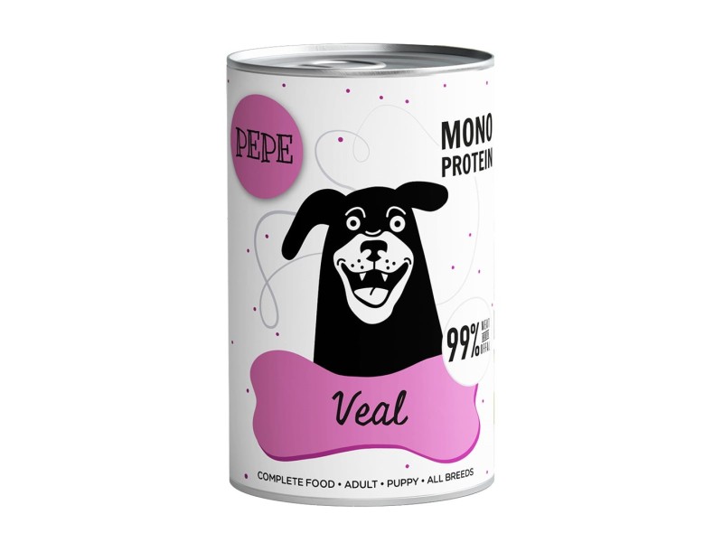 PAKA ZWIERZAKA Pepe Veal  - wet dog food - 400g DLPPZWKAM0019 –  Храна за кучета