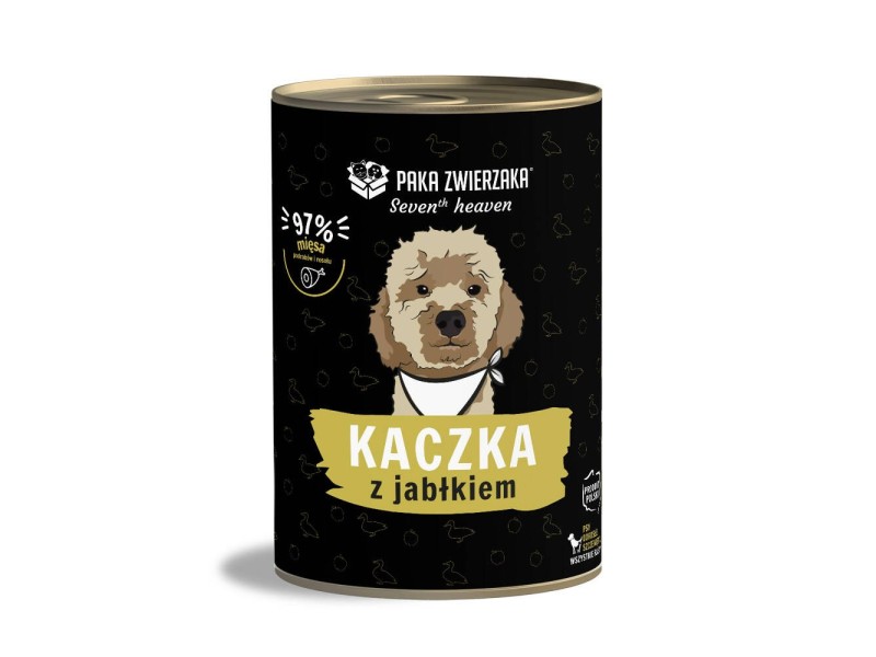 PAKA ZWIERZAKA Seventh Heaven Duck with apple - wet dog food - 400g DLPPZWKAM0009 –  Храна за кучета