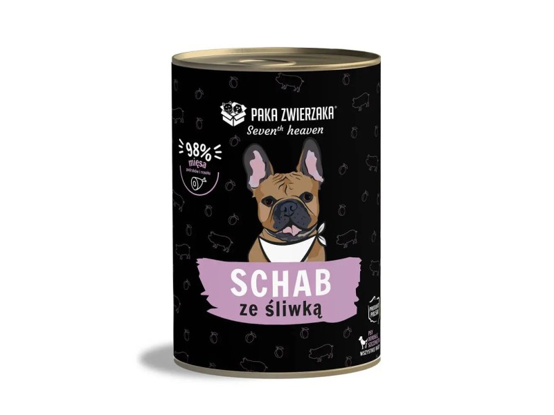 PAKA ZWIERZAKA Seventh Heaven Pork with plum - wet dog food - 400g DLPPZWKAM0008 –  Храна за кучета
