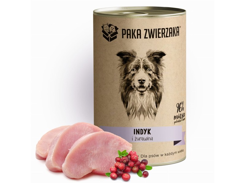 PAKA ZWIERZAKA Turkey and cranberries - wet dog food - 400g PAKA ZWIERZAKA Turkey and cranberries - wet dog food - 400g DLPPZWKAM0004 – Храна за кучета