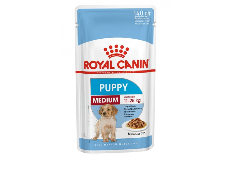 ROYAL CANIN SHN Medium Puppy in sauce - wet puppy food - 10x140g ROYAL CANIN SHN Medium Puppy in sauce - wet puppy food - 10x140g