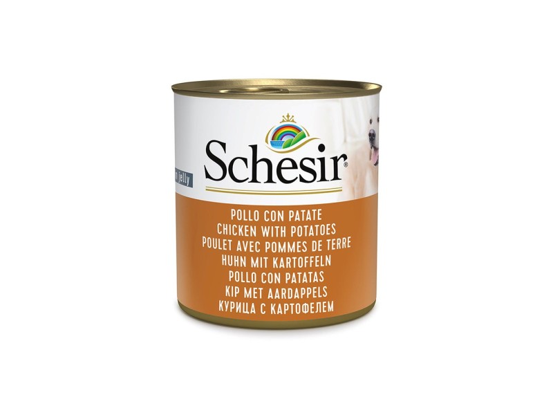 SCHESIR Chicken with potatoes in jelly - wet dog food - 285g DLPAPFKAM0028 – Agras Pet Foods Храна за кучета