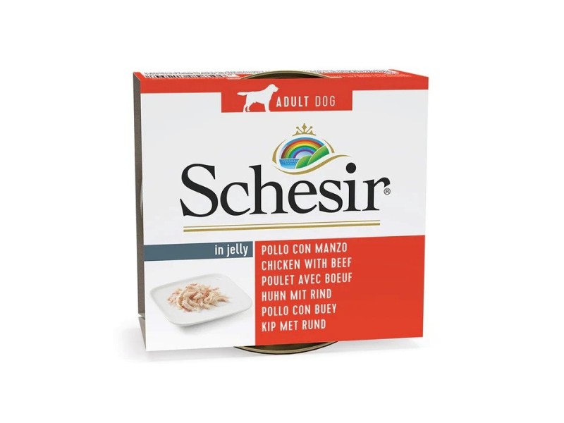 SCHESIR in jelly Chicken with beef - wet dog food - 150 g SCHESIR in jelly Chicken with beef - wet dog food - 150 g DLPAPFKAM0019 – Agras Pet Foods Храна за кучета