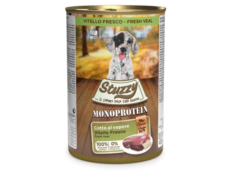 STUZZY Monoprotein Puppy Veal - wet food for puppies - 400g DLPAPFKAM0036 – Agras Pet Foods Храна за кучета