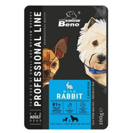 SUPER BENO Adult Small and medium Rabbit - Мокра храна за кучета - 100 гр.