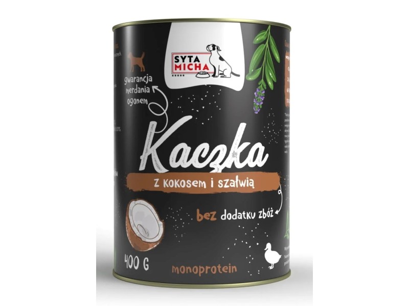 SYTA MICHA Duck with coconut and sage - wet dog food - 400g DLPSMHKAM0023 – SYTA MICHA Храна за кучета