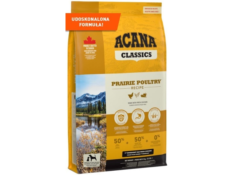 ACANA Classics Prairie Poultry - dry dog food - 9,7 kg DLPANAKAS0008 – Acana Храна за кучета