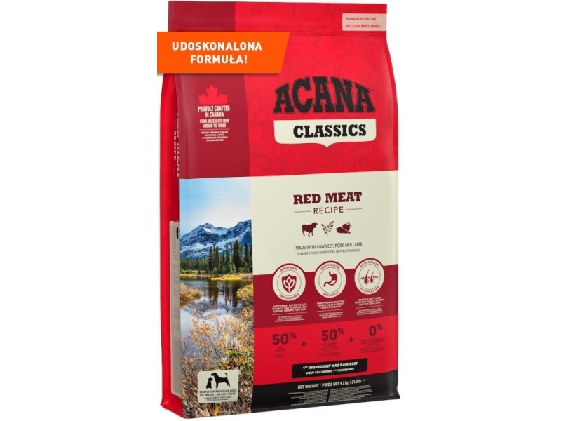 ACANA Classics Red Meat - dry dog food - 9,7 kg DLPANAKAS0011 – Acana Храна за кучета
