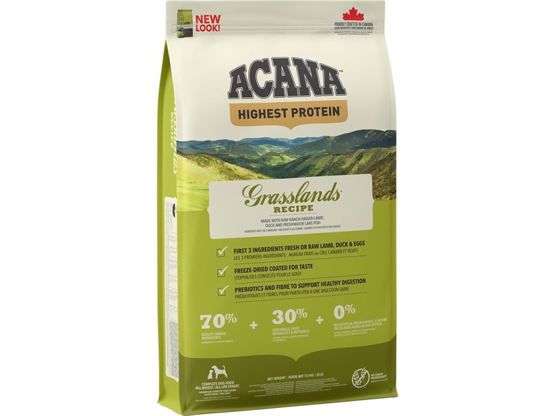 ACANA Highest Protein Grasslands - dry dog food - 11,4 kg ACANA Highest Protein Grasslands - dry dog food - 11,4 kg DLZANAKSP0031 – Acana Храна за кучета