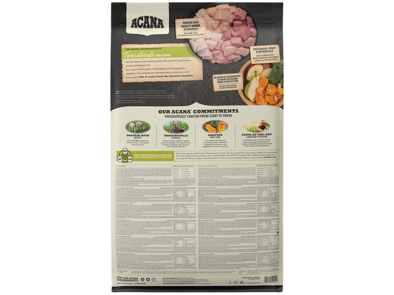 ACANA Highest Protein Grasslands - dry dog food - 11,4 kg ACANA Highest Protein Grasslands - dry dog food - 11,4 kg DLZANAKSP0031 – Acana Храна за кучета