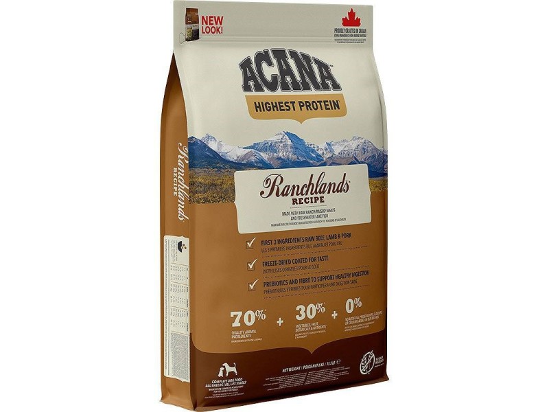 ACANA Highest Protein Ranchlands - dry dog food - 6 kg DLZANAKAR0046 – Acana Храна за кучета