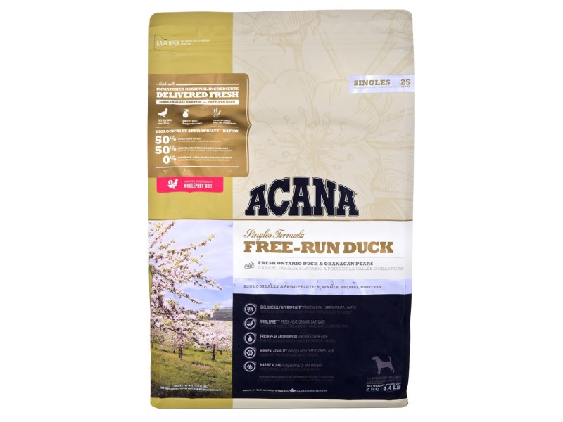 ACANA SINGLES Free-Run Duck Dry dog food Duck 2 kg DLZANAKSP0065 – Acana Храна за кучета