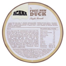 ACANA SINGLES Free-Run Duck Dry dog food Duck 2 kg