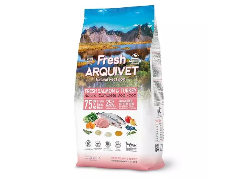 ARQUIVET Fresh Salmon with turkey - semi-moist dog food - 2,5kg DLPARQKAS0016 – ARQUIVET Храна за кучета
