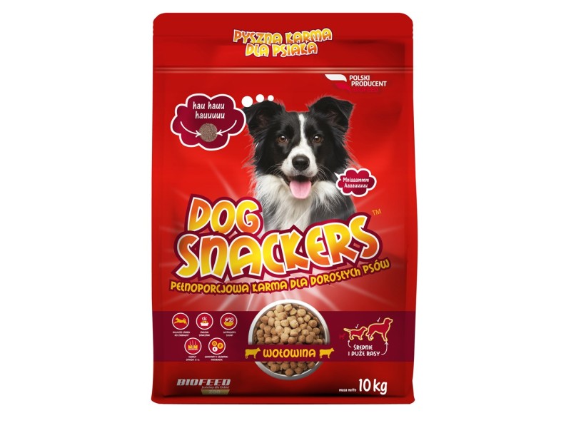 BIOFEED Dog Snackers Adult medium & large Beef - dry dog food - 10kg DLPBFDKAS0004 – BIOFEED Храна за кучета
