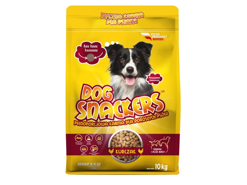 BIOFEED Dog Snackers Adult medium & large Chicken - dry dog food - 10kg DLPBFDKAS0005 – BIOFEED Храна за кучета
