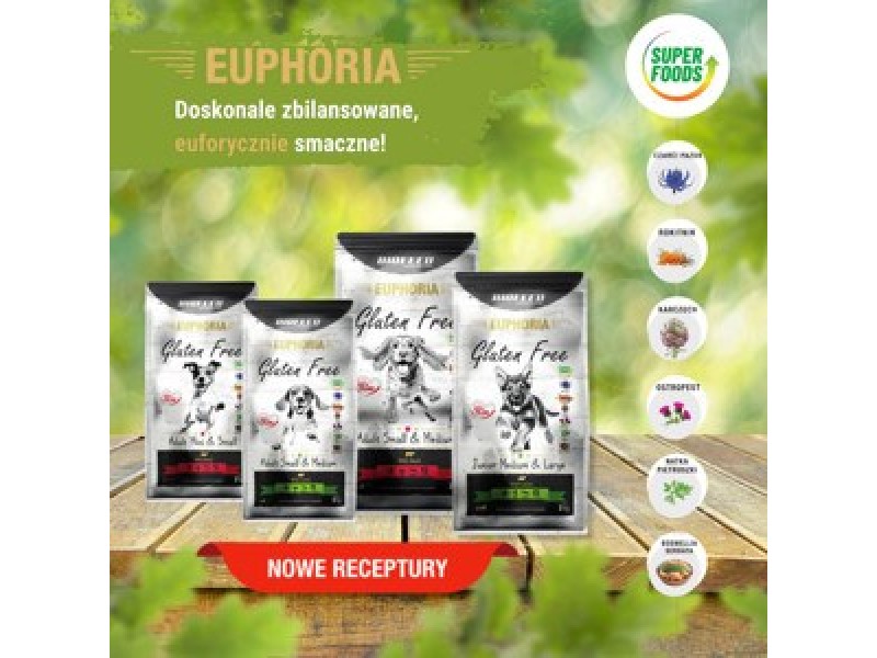 BIOFEED Euphoria Gluten Free Junior small & medium Lamb - dry dog food - 12kg DLPBFDKAS0039 – BIOFEED Храна за кучета