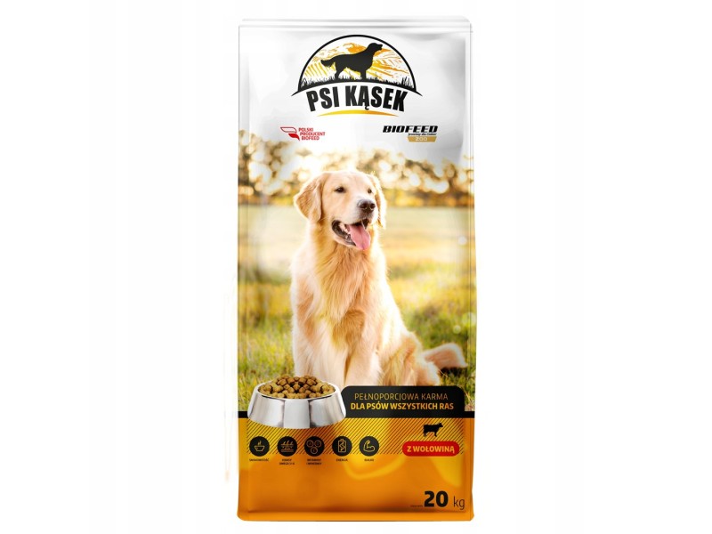 BIOFEED Psi Kąsek Beef - dry dog food - 20kg DLPBFDKAS0001 – BIOFEED Храна за кучета