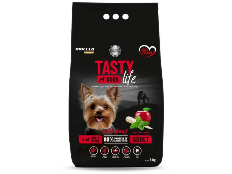 BIOFEED Tasty Life Adult Small Beef - dry dog ​​food - 8kg DLPBFDKAS0061 – BIOFEED Храна за кучета