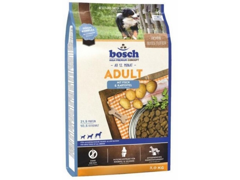 BOSCH Adult Fish and Potato - dry dog food - 3 kg AMABEZKAR2934 – BOSCH Храна за кучета