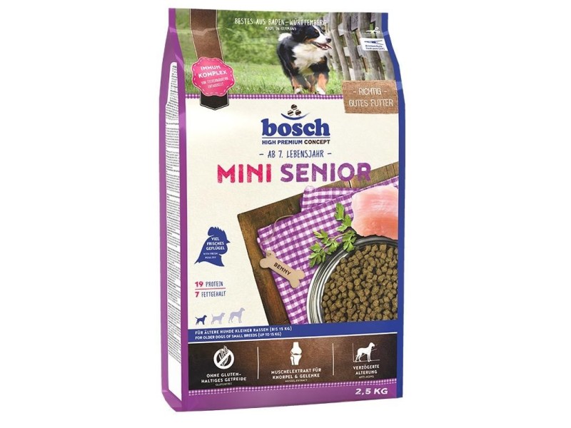 BOSCH Mini Senior - dry dog food - 2,5 kg BOSCH Mini Senior - dry dog food - 2,5 kg DLZBOCKSP0012 – BOSCH Храна за кучета