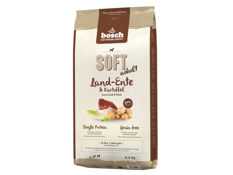 BOSCH Soft Adult Duck and Potatoes - dry dog food - 12,5 kg BOSCH Soft Adult Duck and Potatoes - dry dog food - 12,5 kg AMABEZKAR1350 – BOSCH Храна за кучета